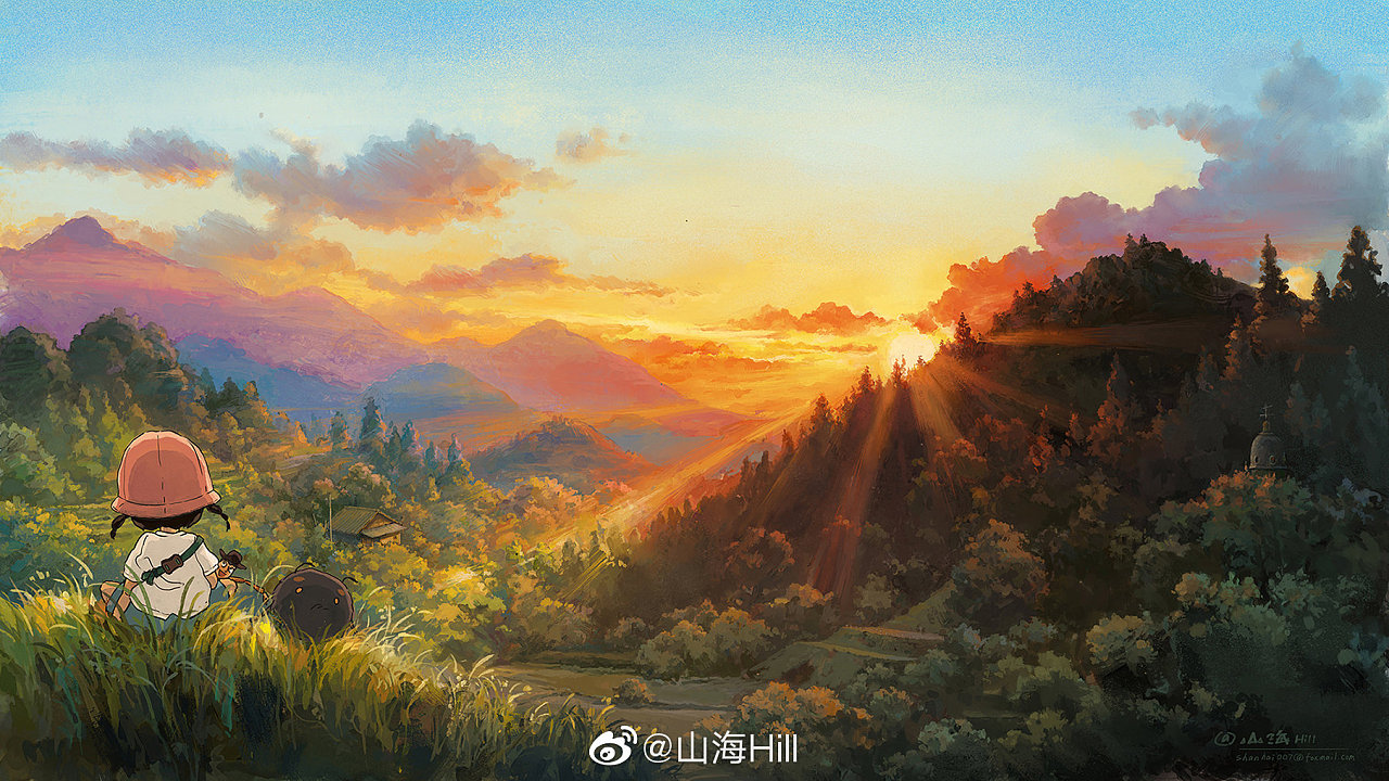 动画场景设计图手绘_动画场景建筑图片素材_动画建筑场景图片